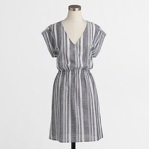 J. Crew Striped V Neck Dress size M